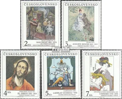 Produktbild von Briefmarken Tschechoslowakei 1991 Mi 3102-3106 (kompl.Ausg.) postfrisch Kunst