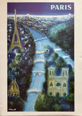 Obrázek produktu pro Paříž – Seina – Villemot – 50 x 70 cm Plakát
