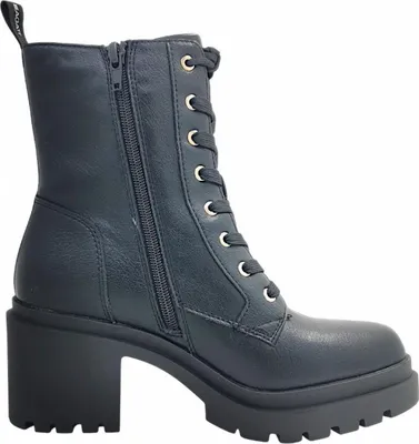 Imagen del producto de Zapatos de mujer Bagatt, tipo bota con cordones y cremallera, color negro, para uso casual