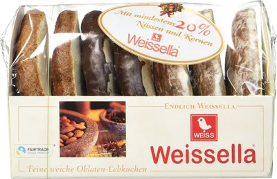 Produktbild von Weiss Weissella feine weiche Oblatenlebkuchen 3fach sortiert 200g