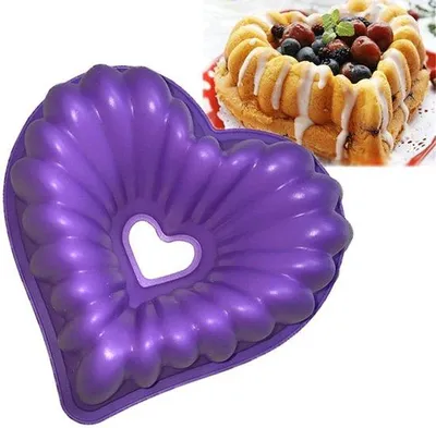 Productafbeelding van Silicone Cakevorm Hartvorm - Voor Taarten en Desserts