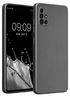 Produktbild von kwmobile Handyhülle für Samsung Galaxy A51 Hülle - weiche Silikon Case metallisch schimmernd - Schutzhülle Cover - Metallic Grau
