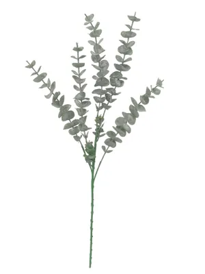 Produktbild von 2474U Künstlicher Eukalyptuszweig, Naturgetreuer Dekozweig, Einzelstiel für Vasen, Skandi & Boho Deko, Grün, 80 cm