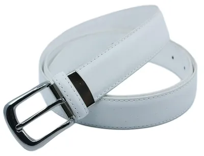 Image de Ceinture homme - Cuir - Boucle argentée - 120 cm - 3 cm de large