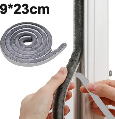 Produktbild von 5m winddicht Staubdicht Tür Fenster Dichtungsband selbstklebend Bürstenleiste- für Lücken 9-20 mm(9*23mm,Grau)