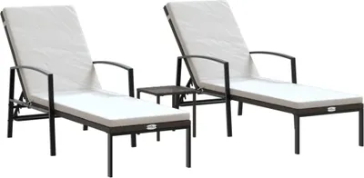Zdjęcie produktu dla VidaXL 317642, Lounge, Obite siedzisko, Technorattan, Stal, Brązowy, Kremowy, Biały, Poliester, 600 mm