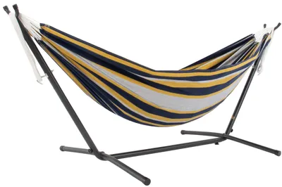 Produktbild von VIVERE Hängematte aus Baumwolle mit Gestell 250 cm – 200 kg Belastung - Serenity