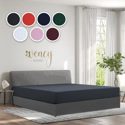 Obrázok produktu pre Jersey napínacie prestieradlo antracit 160 x 200 cm z 100% bavlny