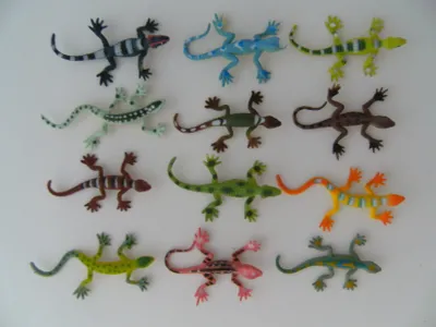 Produktbild von Spieltiere Eidechsen, 12erSet, Spielzeug Gecko Echse Tiere Tier Spielfiguren Reptilien