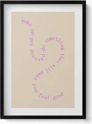 Produktbild von Motivierender inspirierender Satz– Wandbild mit Rahmen – Gerahmtes Bild  – Wanddekoration – 50x70 cm –  Schwarz Rahmen