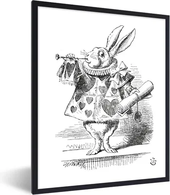 Produktbild von MuchoWow® Gerahmtes Poster Alice im Wunderland 30x40 cm - Poster mit Schwarzem Bilderrahmen Wandposter Rahmen Foto Bilder - Wanddeko - Kunstdrucke