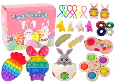 Zdjęcie produktu dla Zestaw wielkanocny Fidget Toys Pop It 25 elementów