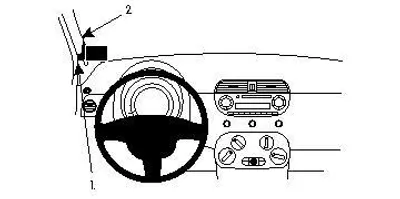 Produktbild von Brodit ProClip Fahrzeughalter 804125 - Linksbefestigung - Fiat 500 07-20, Fiat 500 10-11