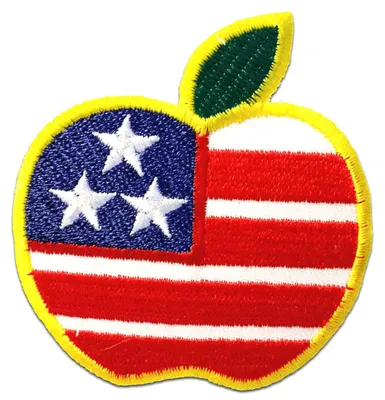 Obrázek produktu pro Apple Usa - Záplata, nažehlovací, nažehlovací obrázek, nášivka, nažehlovací, velikost: 7 x 7,5 cm