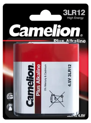 Obrázek produktu pro Camelion ALKALI-MANGAN - FLACH-BATTERY - 4,5 V - 5900 mAh 4912.121.411 (1 St./Blisterverpackung)