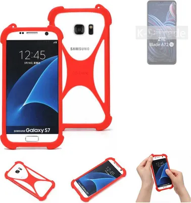 Produktbild von K-S-Trade Handy-Hülle kompatibel mit ZTE Blade A72 5G Schutz-Hülle Bumper Silikon Schutz Hülle Cover Case Silikoncase Silikonbumper TPU Softcase