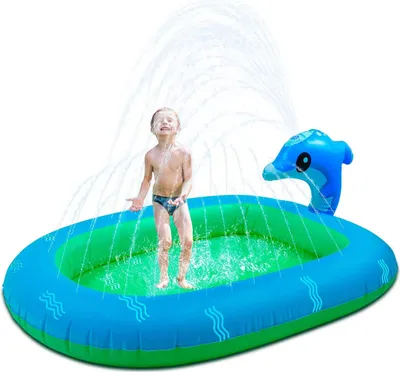 Immagine prodotto di Piscina gonfiabile a getto d'acqua Dolphin per giochi da giardino - Tipo1