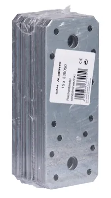 Produktbild von Alberts Flachverbinder | sendzimirverzinkt | 133 x 55 mm | 15er Set