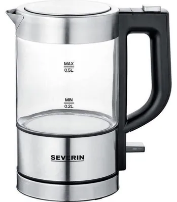Productafbeelding van Waterkoker - SEVERIN - WK 3472 - 0,5 liter - 1100W - Glas/RVS - 360° voet