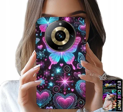 Obrázok produktu pre Puzdro pre Realme 11 Pro – Farebný motýlik, srdce, moderné vzory