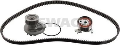 Produktbild von SWAG 33 10 3634 Zahnriemensatz + Wasserpumpe für OPEL Astra F CC (T92) Omega B Limousine (V94) VECTRA B (36) Omega B Caravan (V94) Kadett E CC (T85)