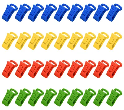 Produktbild von Solidchoice – Sockenklammern mit Aufhängehaken – 36 Stück. Multifunktionale Wäscheklammern – Rot, Blau, Gelb, Grün