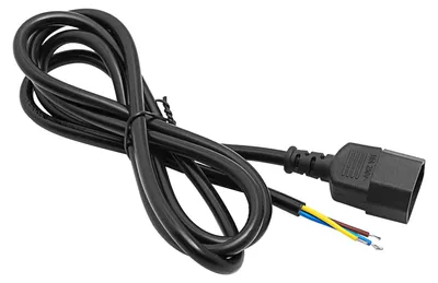 Produktbild von Akyga Strom Anschlusskabel [1x Kaltgeräte-Buchse C14-1x offene Kabelenden] 1.5m schwarz