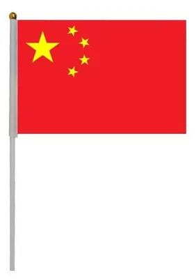 20er-Pack China-Handfahnen, 14x21 cm, Polyester, mit Stab