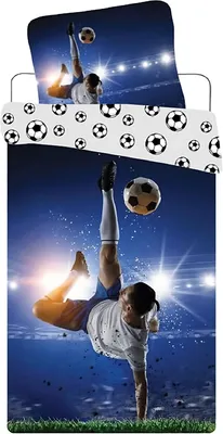 Produktbild von Bettwäsche Fußball Spieler 135 x 200 cm, 100 % Baumwolle