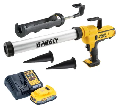 Produktbild von DeWalt DCE 581 E1K Akku Kartuschenpistole 18 V 310 ml + 1x Powerstack Akku 1,7 Ah + Ladegerät + Koffer