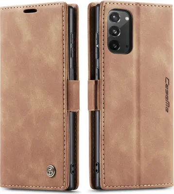 Image de Galaxy Note 20 Case, RetroPolyuréthaneLeather Case, Card Pockets, Magnetic Closure, Case with Stand Function for Samsung Galaxy Note 20 Brown