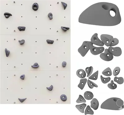 Obrázek produktu pro Create for you® - Domácí Lezecká Stěna, 3 Panel 100x50 cm, 15 Chytů