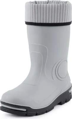 Produktbild von Ladeheid Kinder Mädchen Jungen Gummistiefel Regenschuhe mit Warme Socke LARB013 (Grau, 25 26 EU)