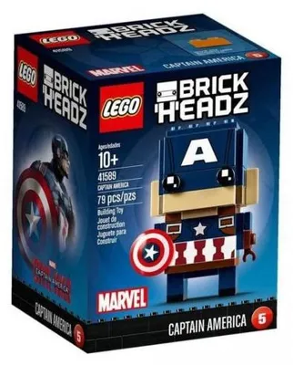 Produktbild von LEGO Brick Headz Captain America
