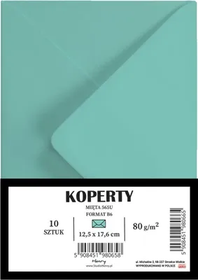 Obrázek produktu pro Obálky B6 v barvě máty, 10 ks – Henry