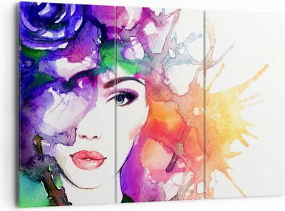 Produktbild von Bild auf Leinwand - Leinwandbild - Frau Abstraktion - 165x110cm - Wand Bild - Wanddeko - Leinwanddruck - Bilder - Kunstdruck - Wanddekoration - Leinwand bilder - Wandkunst - CE165x110-3689