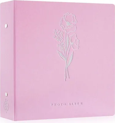 Produktbild von Großes XXL Leinen-Fotoalbum 1000 Fotos 10x15 cm Rosa Silberprägung