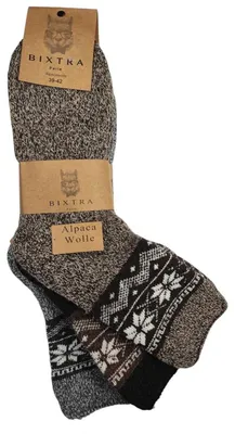 Produktbild von 3 Paar Alpaka Socken Wollsocken Herren Wintersocken, Mix16 39-42