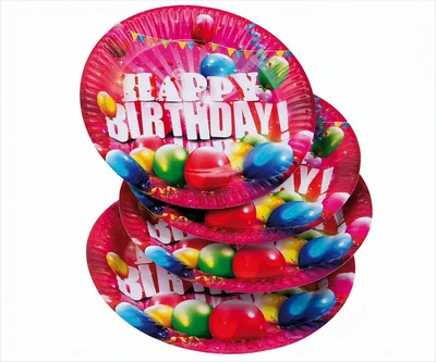 Produktbild von Pappteller Happy Birthday