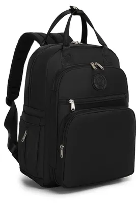 Produktbild von Miss Lulu Großer Wickelrucksack für Mama und Papa, wasserabweisend – Schwarz