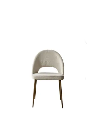 Produktbild von Beiger Esszimmer Stuhl Designer Polster Stühle Holzgestell Lehnstühle