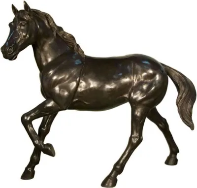Produktbild von Casa Padrino Luxus Bronze Deko Skulptur Pferd 188 x 64 x H. 157 cm - Riesiege Bronze Skulptur - Lebensgroße Tierfigur - XXL Bronze Figur - XXL Garten Skulptur - Luxus Garten Deko