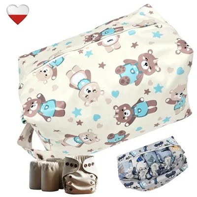 Productafbeelding van Windeltas "Mint Teddybeer" van NappiMe