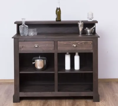 Produktbild von Casa Padrino Landhausstil Bar Theke Dunkelbraun 120 cm - Bar Möbel