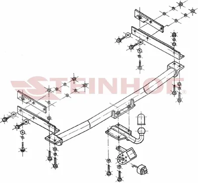 Produktbild von Z547071 Anhängerkupplung passend für MERCEDES W 202 1993-05/2000 starr