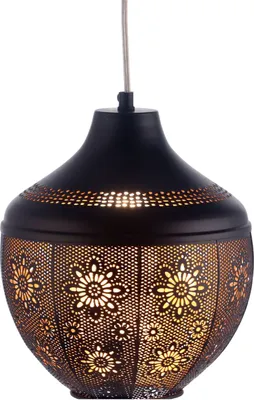 Produktbild von Marrakesch Lampe Pendelleuchte Boha 27cm E27 Lampenfassung | Moderne Deko Hängeleuchte Leuchte aus Marokko | Orient Lampen für Wohnzimmer Küche oder Hängend über Esstisch