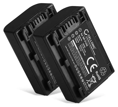 Produktbild von CELLONIC 2x Akku für Kamera Kompatibel mit Sony FDR-AX33, HDR-CX250, HDR-CX270, NP-FV70 - (650mAh, 7.4V)
