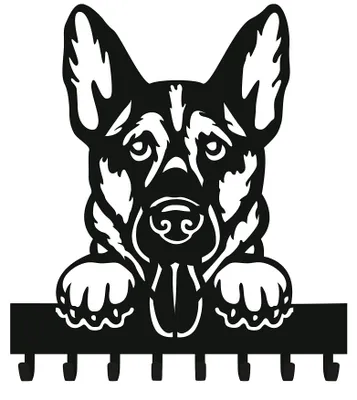 Wandschlüsselhalter mit 8 Haken, modern, für Hundehalter