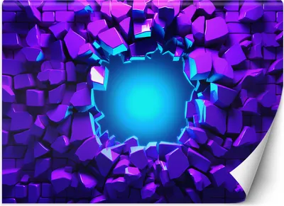 Produktbild von Vlies fototapete Abstrakter 3D-Tunnel 300x210 cm Feeby Lila inkl. Kleber einfache Montage