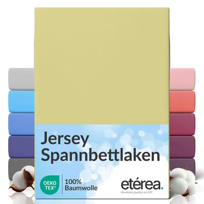 Produktbild von Jersey Spannbettlaken 140x200 - 160x200 cm, 100% Baumwolle Bettlaken, Lind